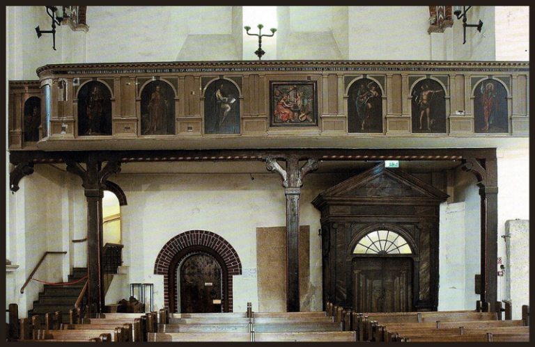 Interjera gleznojumu loma luterāņu dievnama iekštelpas apdarē. Doma baznīca 16., 17. gadsimtos.